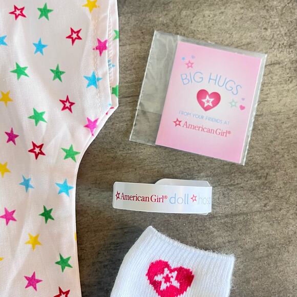 American Girl Doll Doctor Hospital Gown Card Socks Wrist Band Get Well Set - Picture 5 of 9